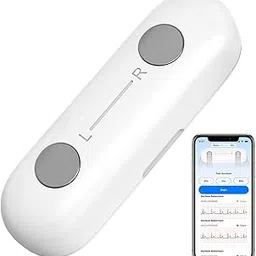 Portable ECG Monitor | Record and Store One-Lead ECG Signals | Monitor and Display Heart Rate for Home Health Care Use -White-picture-10