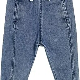 miniklub Mini Klub Baby Full Length Woven Cotton Denim Pant (Blue Color)-picture-12