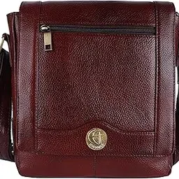 hileder 100% Pure Genuine Leather Messenger Shoulder Handbag 10 inches Sling Cross Body Travel Office Tablet Flap Compartment Bag for Men and Women-picture-17