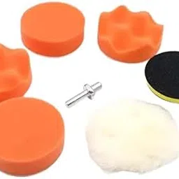 ATOZSHOP11 3" Buffing Sponge Compound-Polishing-Auto Pad Kit with Drilling Adapter M10 for Car Auto Polisher 7pcs-picture-10