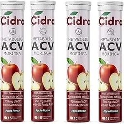 Cidra Metabolic ACV Moringa Apple Flavour Supplement, 750mg, with Cinnamon and Pomegranate (Pack of - 4)-picture-34
