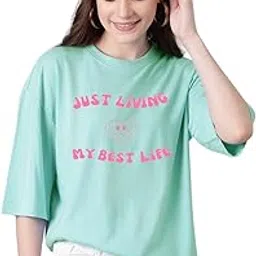 kotty Womens Printed Breathable Neptune Green Casual Tshirt(Green,XL)-KTTWOMENSTSHIRT440XL-picture-49