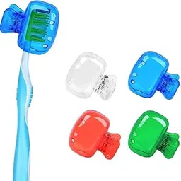 YAVRIXZ 4 Pack Toothbrush Head Cover Cap, Toothbrush Guard Cap, Toothbrush Protector Cap Brush Pod Case Portable Plastic Clip for Household Travel, Camping, Bathroom, School (Multicolour)-picture-30