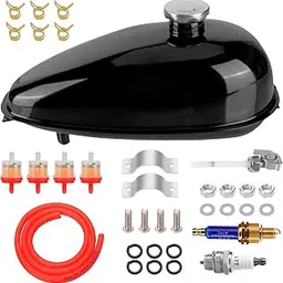 4L Metal Fuel Tank with Cap, Petcock, Filter, Line for 2 Stroke 49-80cc Motorized Bike, Motorcycle-picture-28