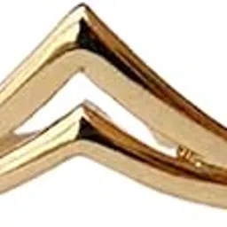 NF Jewels Double Layered Wishbone Ring 14k Yellow Gold Plated For Girls and Women-picture-50