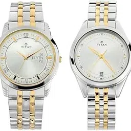 Titan Bandhan Quartz Analog with Day and Date Silver Dial Stainless Steel Strap Watch for Couple-NS17742565BM01P/NT17742565BM01-picture-28