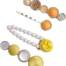 jewels galaxy Jewellery For Women Gold Plated Pearl Hair Clips (CT-HCP-6688)-picture-27