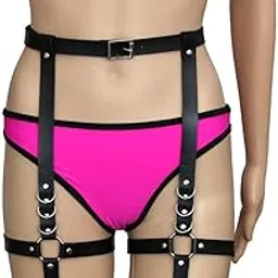 myaddiction Womens PU Leather Body Harness Belt Adjustable Punk Waist Leg Garter Belt-picture-12