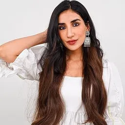 Nish Hair Women's Premium Extensions Parul’s Ombré Clip-in Set of 4 (18 Inch) – 100% Human Hair, Seamless Volume & Length-picture-41