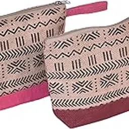 Daffodil Jute Boat Pouch for Men & Women Canvas Pouch Multipurpose Pouch Jute Cosmetic Pouch, Pencil Pouch, Travel Organizer Dopp Kit with Zipper (Pack of 2)-picture-53