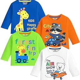 kuchipoo Boys Full Sleeves Regular Fit Cotton T-Shirt-picture-23