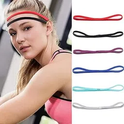 brinote Sport Headbands Non Slip Hairbands Elastic Band Silicone Lined Sweatband (Pack of 6) (Color-2)-picture-21