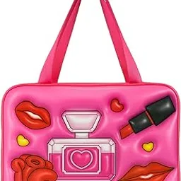 ji accessories JI Set of 2 Multipurpose Pouch,Travel Pouch, Toiletry Kit, Makeup Bag, Cosmetic Pouches,Travel, Toiletry Bag for Women's (DarkPink)-picture-34