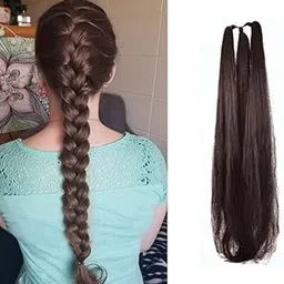 BLUSHIA Hair Extension Styles Parandi Hair Extension Traditional Hair Braid For Girls Brown (Pack Of 1)-image-47