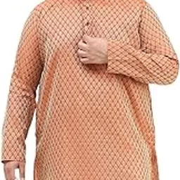 sojanya Plus (Since 1958) Men's Cotton Linen Foil Printed Only Long Kurta-picture-34