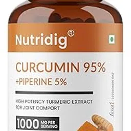 Nutridig® Curcumin Tablets 1000mg – 95% Curcuminoids Extract with Piperine – High Absorption Turmeric Supplement – Joint, Inflammation & Antioxidant Support – 60 Capsules-picture-22