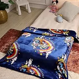 Monte Carlo Baby Kids Unisex Oliver 2 Ply 650 GSM Boys & Girls Winter Blanket (Royal Blue)-picture-11