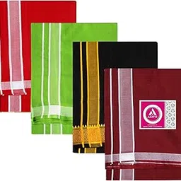 akhvi Men's Cotton Color Dhoti Pack of 4-picture-28