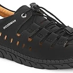 Woodman Men's Outdoor Sandals, Black, Olive Green, Brown Leather, Breathable Design with Protective Toe Cap SAN_07-picture-44