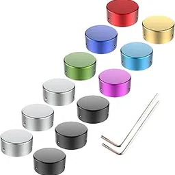 Φ23mm Guitar Pedal Footswitch Topper with Rubber Insert for use on common 3/8"10mm switches 12pcs Pack 8colors-picture-28