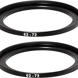 (2 Pack) 62-72MM Step-Up Ring Adapter, 62mm to 72 mm Steps Up Filter Ring Adapter, 62 mm Male 72 mm Female Stepping Up Ring for DSLR Camera Lens ND UV CPL Infrared Filters-image-27