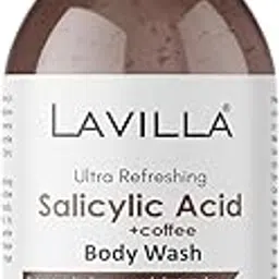 LAVILLA 2% Salicylic Acid + Coffee Bodywash - 300ml, Exfoliating Shower Gel for Clear, Smooth Skin | Tan Removal & Deep Cleansing, Refreshing Coffee Scent | Ideal for All Skin Types | Energizing Cleanser for Men & Women-picture-47