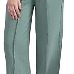 Women's Cotton Lounge Pants, Drawstring Waist, Wide Leg-image-0