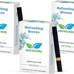 JOYHERBS Herbal Tobacco Free Nicotine Free Cigarettes (60 Sticks) Refreshing Breeze Flavor | 100% Pure and GMO Free, Ayurvedic Product - Made In India-picture-25