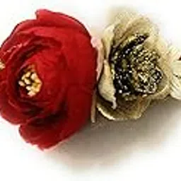 CRAnsh Creations;Crafted with Love Handmade Floral cotton blend headbands for baby girls (0-2 years) clothing accessories Pack of 1 (Red, S)-image-10