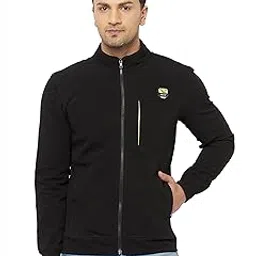 Mens Zip Up Polyester Full Sleeves High Neck Jackets-Black | Winter Wear | Side Pockets | Regular Fit Jacket For Men, Track Top For Travelling, Gym & Sports Wear | Lightweight Jackets for Men-image-36