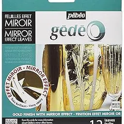 Pebeo 766549 Gedeo Mirror Effect Leaves Adhesive Sheet, Gold-picture-14