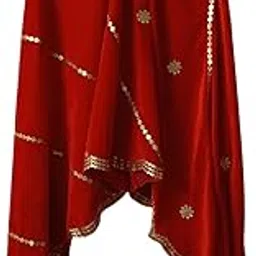 Velvet heavy gota patti cut work emboidery party wears dupatta for girls and womans size 2.25meter pack of 1p-image-4