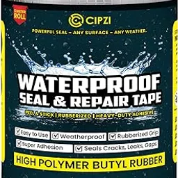 CIPZI Aluminium Foil Leakage Repair Tape 4 Inch x 5 Meter – Waterproof, Heat Resistant, Strong Self Adhesive Sealant Tape for Roof, Pipe, Gutter, Window, Outdoor & Indoor Crack Repair-picture-13