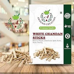 Around Creation White Sandalwood Stick/Safed Chandan Ki Lakdi for Religious and Healing Purpose (100g)-picture-25