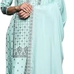 libas Womens Woven Design Silk Blend Straight Kurta With Trousers and Dupatta-picture-32