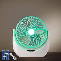 KEYMAX table fan rechargable fan with 3 led light features table fan for camping home kitchen office outdoor-picture-41
