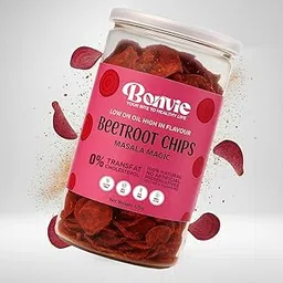 Bonvie Snacks Beetroot Chips Light & Crispy, High Protein, 100% Natural, Vegan, Gluten-Free, No Preservatives, No Palm Oil, 0% Trans Fat, Healthy Snack (Pack of 1) 125gm-picture-20