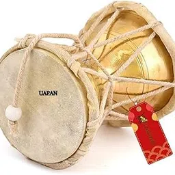 UAPAN Brass Damru Indian Musical Instrument/Pooja Articles/Home Decor & Kids Toys (4inch)-picture-23