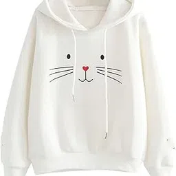 fabitto Women's Fleece Hooded Neck Sweatshirts-picture-33