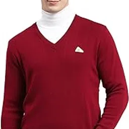monte carlo Mens Solid V Neck Full Sleeve Pullover (1241214VN)-picture-53
