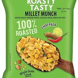 Roasty Tasty Millet Munch Chatpata 200g - Gluten Free Healthy Snacks | Ideal for Weight Management | Cholesterol-Free Millet Namkeen-image-30