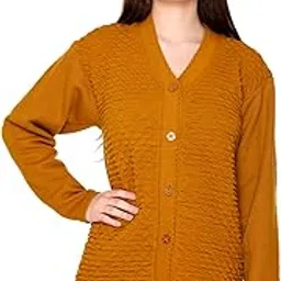 tollfree Women’s Button-Up Cardigan | V-Neck Acrylic Blend Full Sleeve Sweater for Women-picture-33