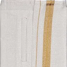 tuni mani Men's Tissue Welcro Fancy Border Pocket Dhoti/Vesti/Free Size Adjustable for all size (28"- 44") (Single Dhoti)-picture-19