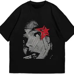 vespberry Y2k Black Oversized T Shirt for Men and Women Premium Heavy Gauge Cotton Drop Shoulder Baggy Streetwear T-Shirt-picture-33