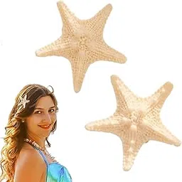 Melodio 2pcs Ocean-Inspired Hair Clips for Women, Starfish and Seashell Barrettes, Retro Side Bang Duckbill Clips, Faux Shell Decorative Hair Accessories-picture-20