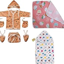 Fareto New Born Baby Gift Pack of Essential Items (0-6 Months) (Pack of 7)-image-30