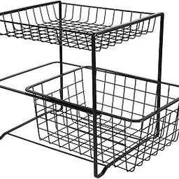 PRETYZOOM Sink Organizer for Bathroom and Kitchen Multi-purpose Storage Smooth Sliding Double Design for Cleaning Supplies and Essentials Space-saving Cabinet Organizer-picture-27