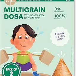 Conscious Food for Kids - Multigrain Dosa Mix - Pack of 2 | 400g (200g x 2) | with Oats and Brown Rice | 100% Natural | No Sugar | No Preservatives-image-25