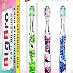 BigBro Toothbrush Extra Soft Bristle With Cover for Adults Men and Women (Super Saver Pack of 3) Multicolour-image-6