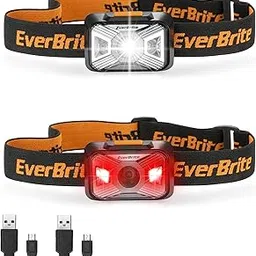 EverBrite Headlamps Rechargeable with Red Light - Outdoor LED Flashlight Head Lamps, Waterproof Dustproof Gear for Hiking Camping Essentials, 2 Pack-picture-19